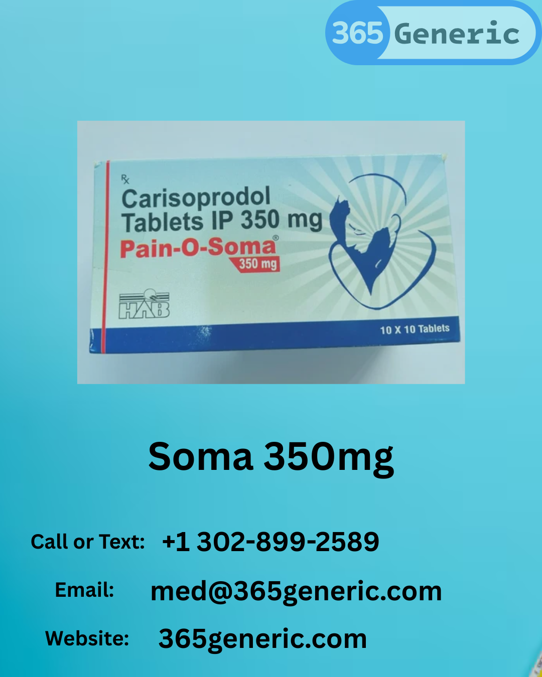 Buy Soma 350mg (Carisoprodol) Online | Fast Delivery USA