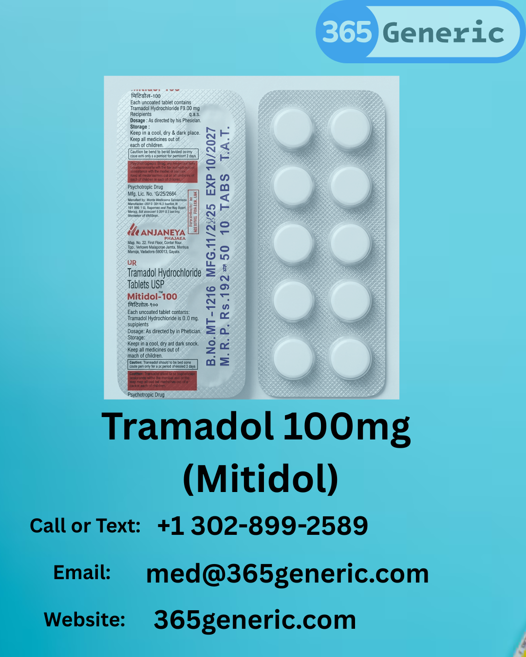 Buy Tramadol 100mg Online | Fast Delivery USA